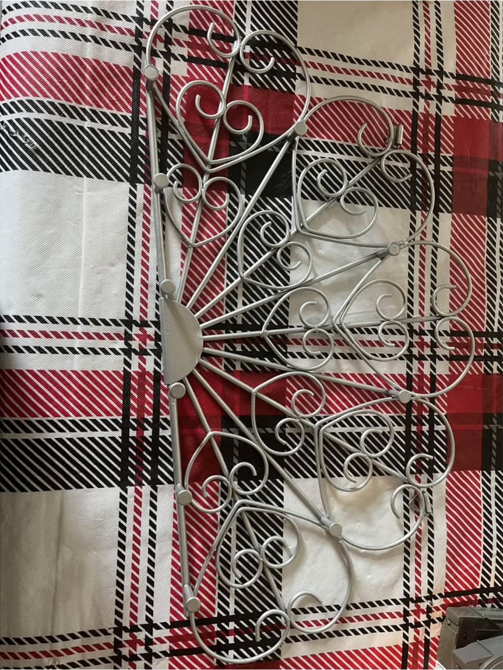Decorative Silver Metal Wall jewelry hanger